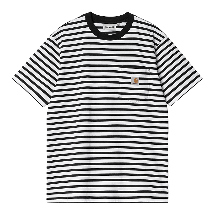 Футболка Carhartt WIP I032311 Seidler Stripe Pocket black